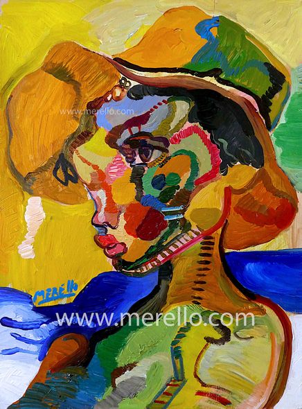 CONTEMPORARY ART. ARTISTS. NEWS.-Jose Manuel Merello.- Sombrero de paja. Mix  media on wood