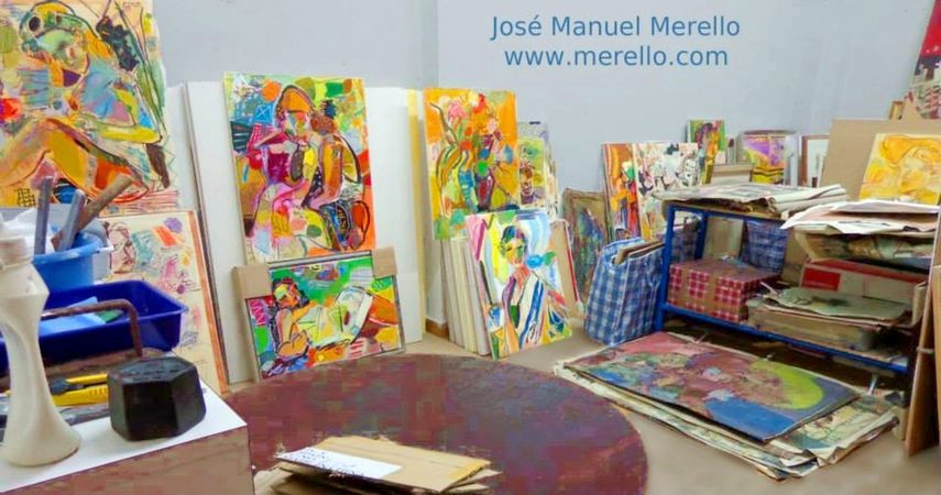 CONTEMPORARY MODERN ART PAINTING. ARTISTSJose Manuel Merello.-Studio