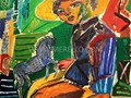 CONTEMPORARY-ARTISTS-merello.--nino-con-caballo-azul-(100x81-cm)