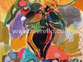 CONTEMPORARY-ARTISTS-merello.-summertime-flowers-(130x81-cm)