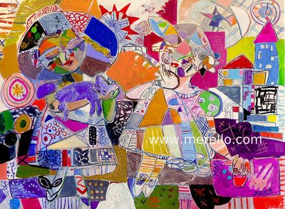 Jose Manuel Merello.-Fantasia (97 x 130 cm)ARTE ACTUAL. Pintura actual contemporanea. Artistas y pintores actuales. Inversion en Arte moderno actual.