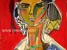 SPANISH-MODERN-ART-ARTISTS-CONTEMPORARY-merello.-figura-sobre-fondo-rojo-(73x54cm)-tecnica-mixta-sobre-tabla