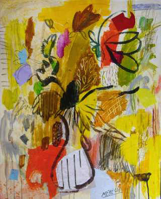 Art by Art 21st Century. New Exhibitions. Yellow Flowers  (92x73 cm) 
