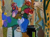 arte-moderno-cuadros.-merello.-jarron-azul-con-flores-(100x81-cm)mixta-lienzo