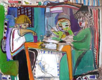 Art Painting News 21.  Exhibitions News. The Painting Lesson of the Children. (73x92 cm)