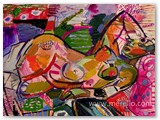 contemporary-modern-art-world-artists.jose-manuel-merello-mujer-recostada-en-el-sillon-rosa-(54-x-73-cm)-mix-media-on-wood.
