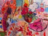 contemporary-modern-still-life-artists-merello.-(54x73-cm).-pamela-rosa-y-florero.-mix-media-on-canvas