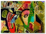 expressionismus-kunst-malerei-jose-manuel-merello.-mujer-en-la-ventana-del-jardin.-(92-x-73-cm)-mixed-media-on-canvas