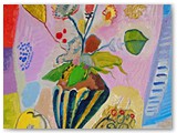 expressionismus-kunst-malerei-merello.-florero-con-manzana-y-frutos-del-bosque-(40x30-cm)oleo-tabla