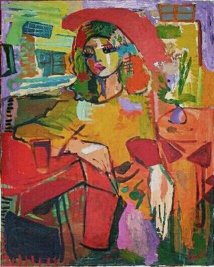 EUROPEAN EXPRESSIONISM EXPRESSIONISTS.Red Woman (146x114 cm) .-