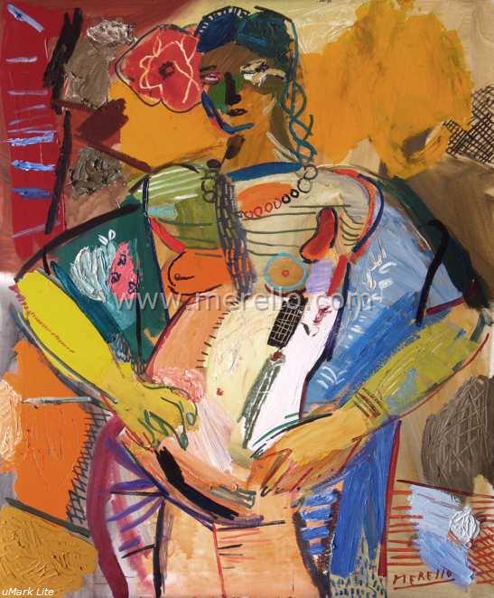 José Manuel Merello.-Spanische Maler. Moderne Expressionismus. Spanien Farbe